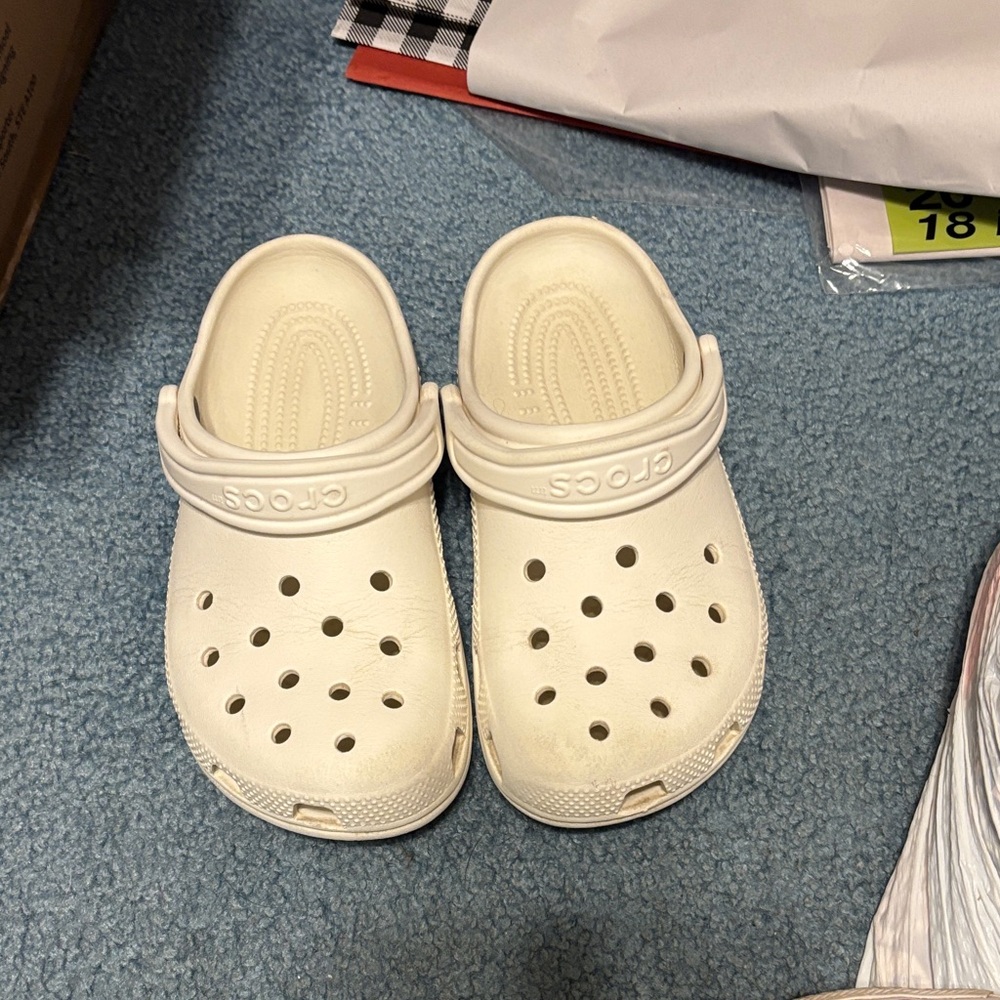 CROCS Kids Slip-On Sandals - Cream
